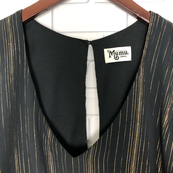 Show Me Your Mumu Tessa Black Gold Tunic Dress S - Picture 4 of 8